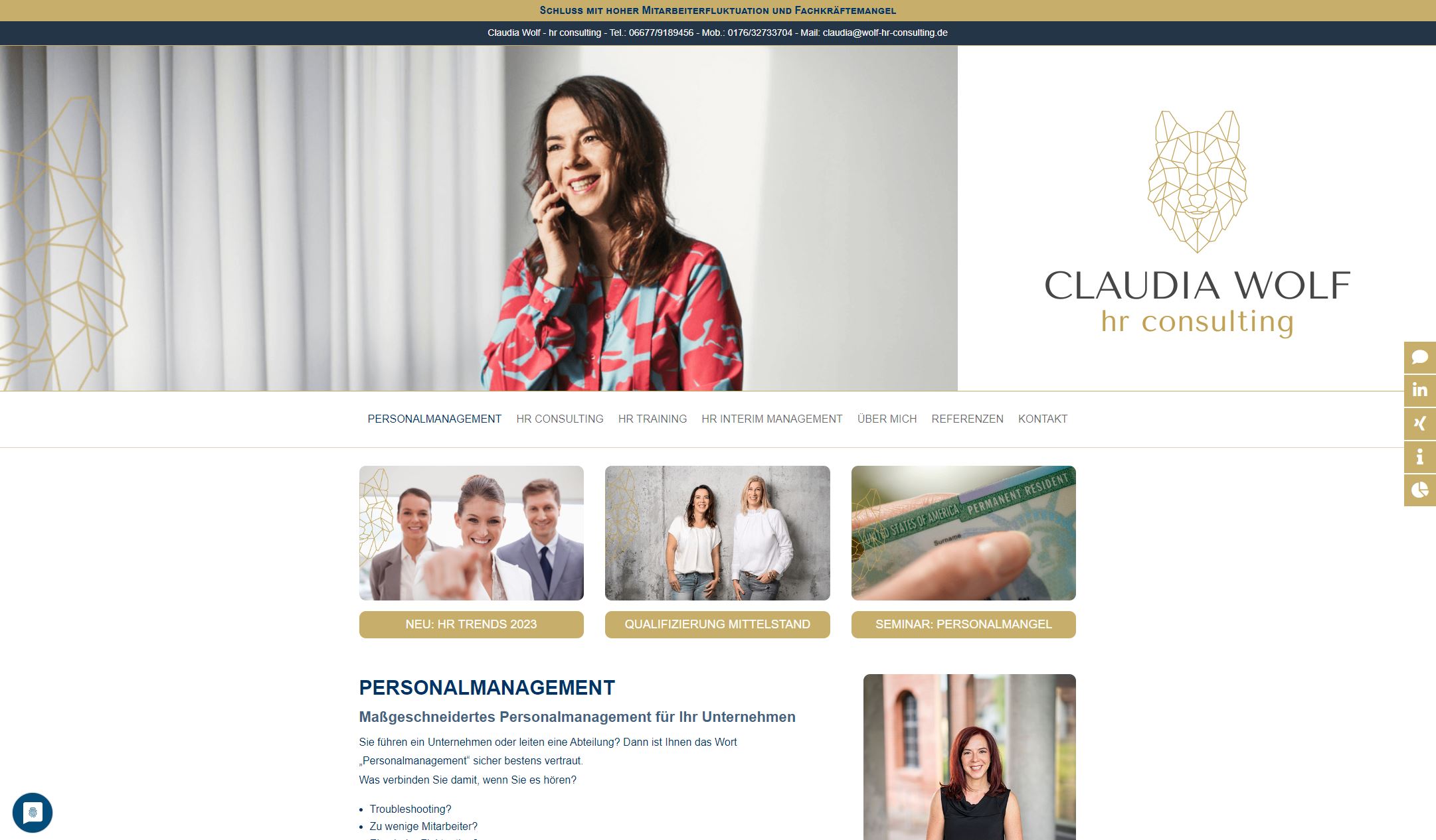 Personalmanagement Claudia Wolf - hr consulting