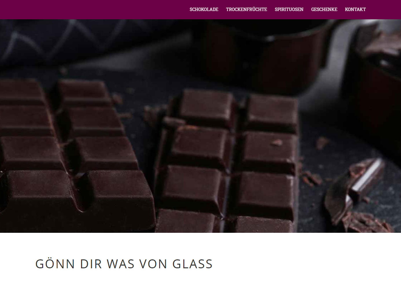 Internetpräsenz Glass Wangen - Gönn dir was von Glass