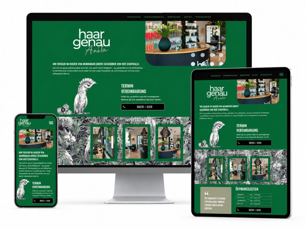 Onepager für einen Friseursalon Onepager für einen Friseursalon